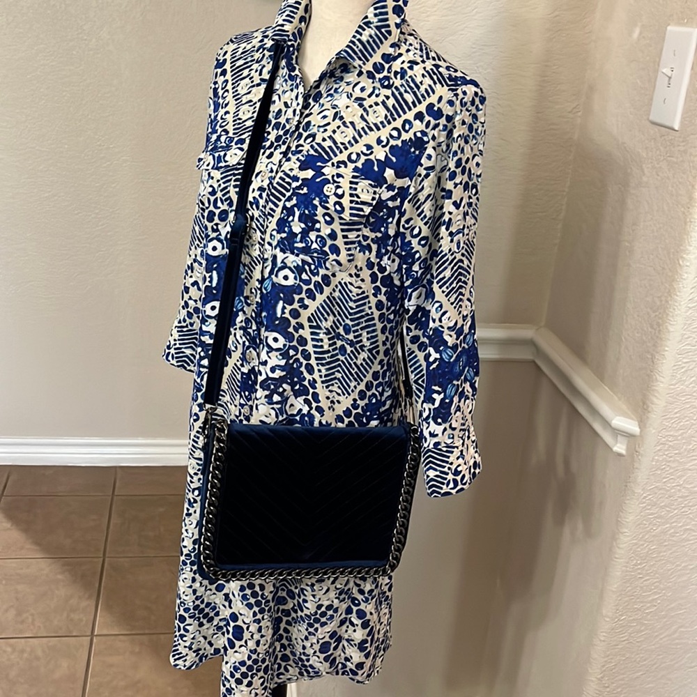 Aldo blue velvet evening crossbody bag - Picture 5 of 17